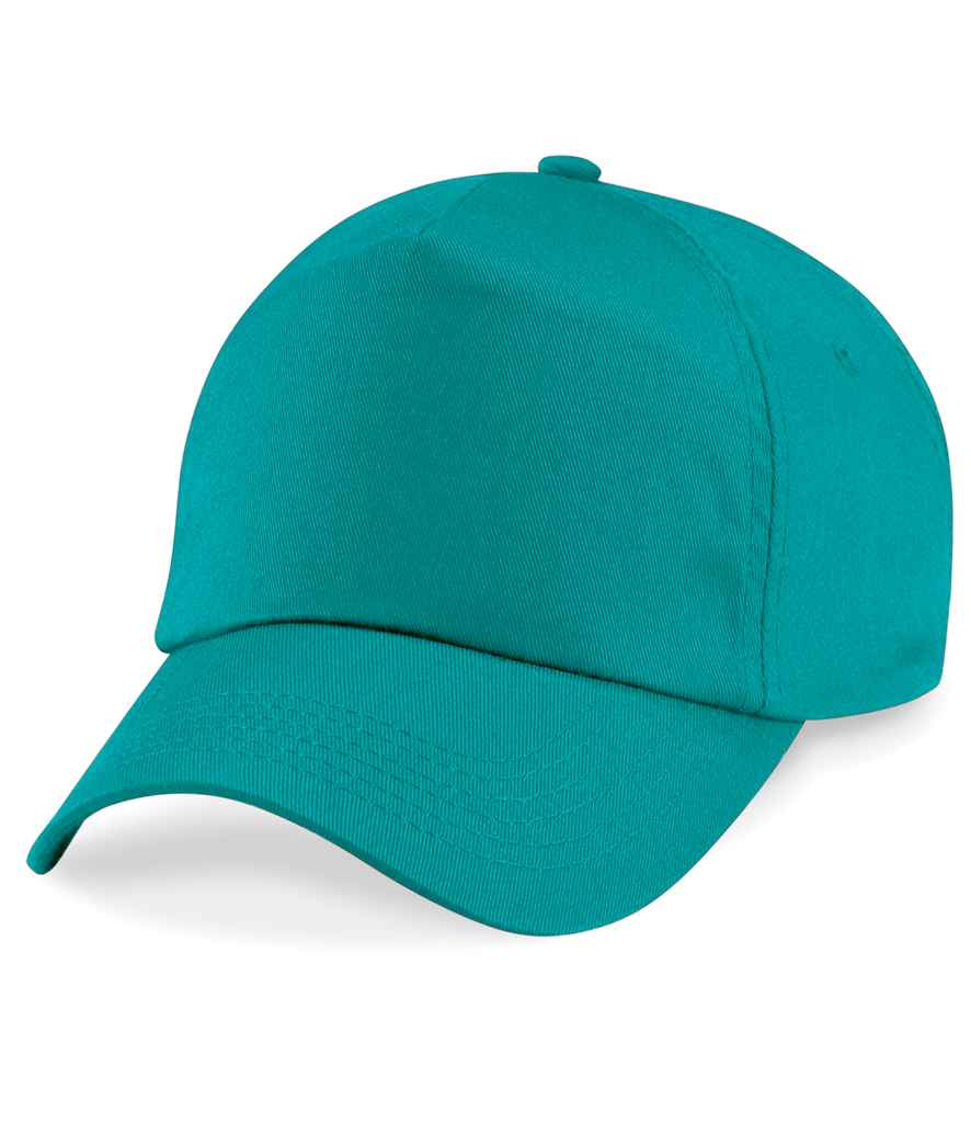 Beechfield Original 5 Panel Cap in ONE Emerald by Beechfield — Custom branded clothing by Print Press, featuring premium embroidery produced in our specialist print lab in the UK.