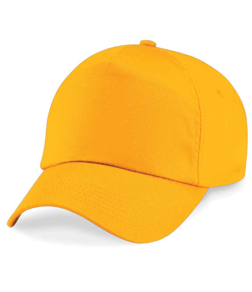 Beechfield Original 5 Panel Cap in ONE Gold by Beechfield — Custom branded clothing by Print Press, featuring premium embroidery produced in our specialist print lab in the UK.