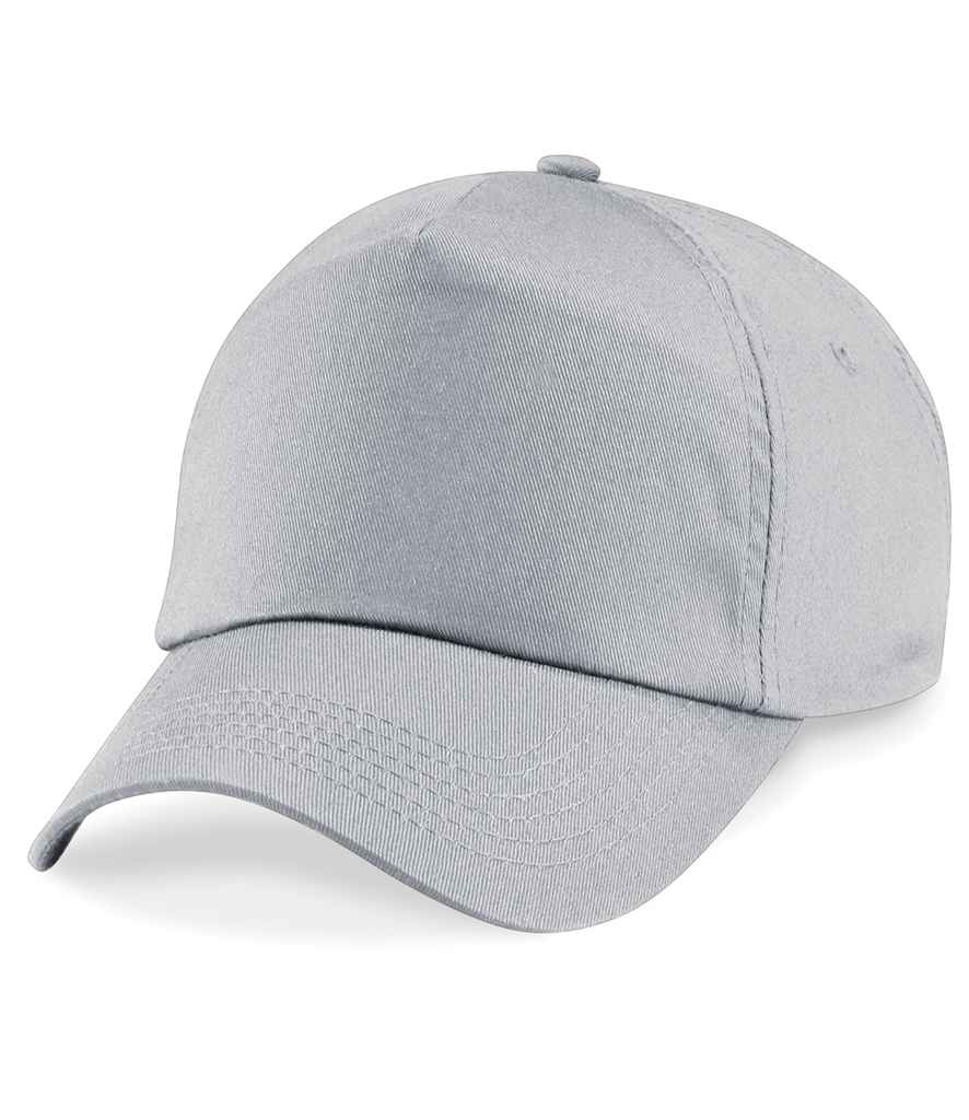Beechfield Original 5 Panel Cap in ONE Light Grey by Beechfield — Custom branded clothing by Print Press, featuring premium embroidery produced in our specialist print lab in the UK.