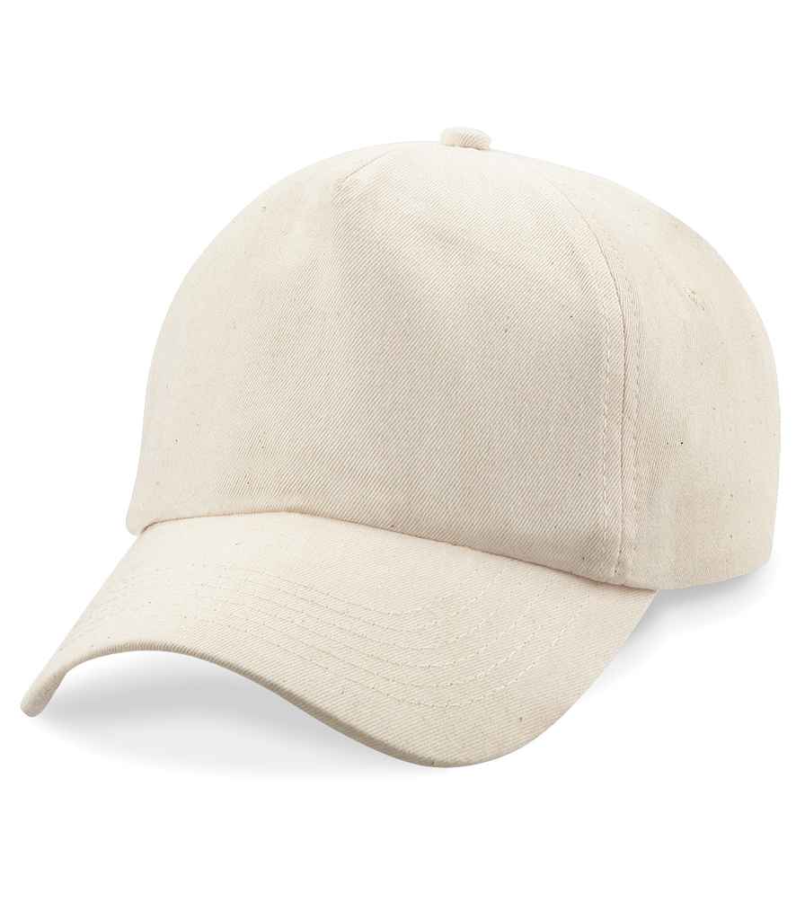 Beechfield Original 5 Panel Cap in ONE Natural by Beechfield — Custom branded clothing by Print Press, featuring premium embroidery produced in our specialist print lab in the UK.