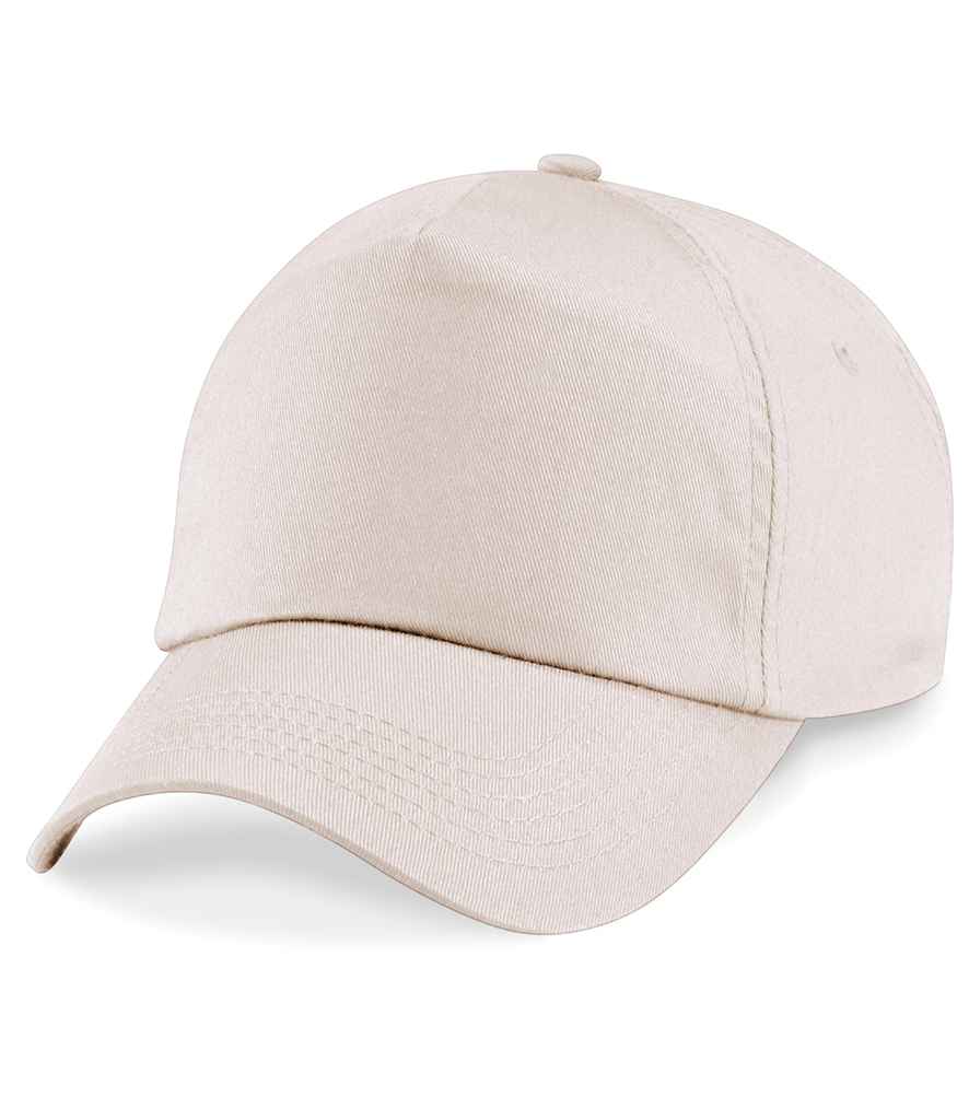 Beechfield Original 5 Panel Cap in ONE Sand by Beechfield — Custom branded clothing by Print Press, featuring premium embroidery produced in our specialist print lab in the UK.