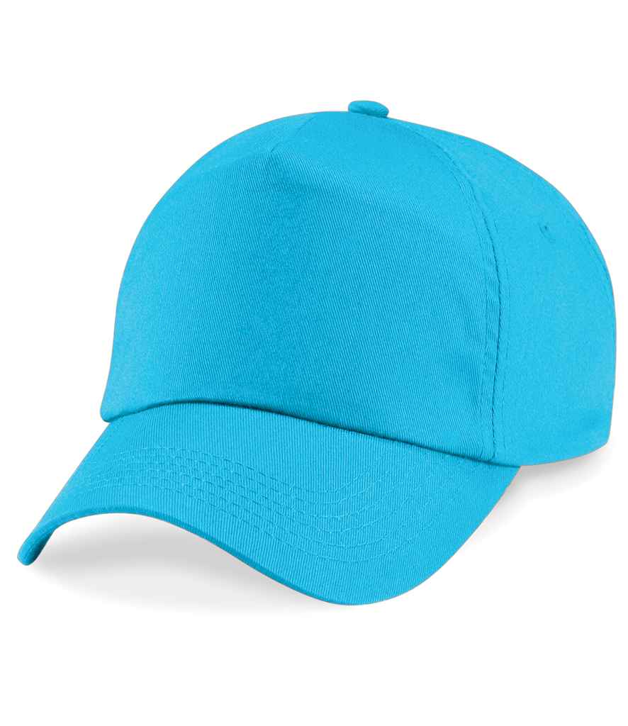 Beechfield Original 5 Panel Cap in ONE Surf Blue by Beechfield — Custom branded clothing by Print Press, featuring premium embroidery produced in our specialist print lab in the UK.