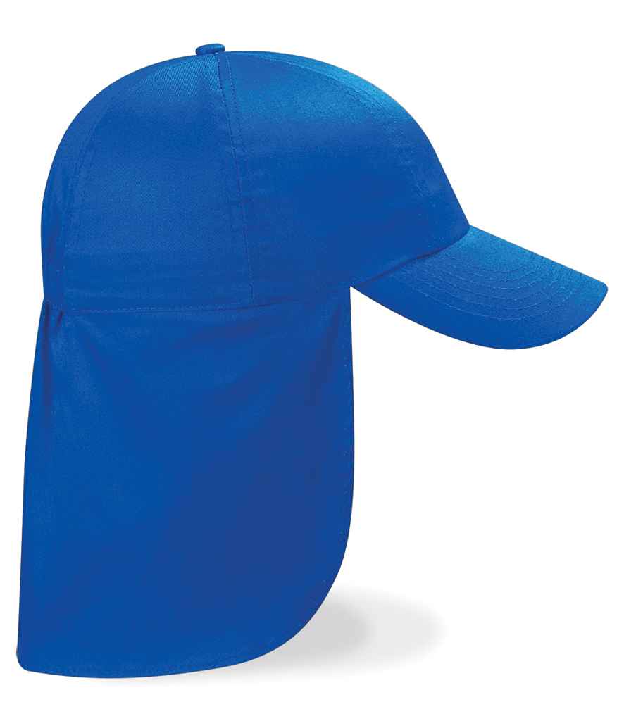 Beechfield Kids Legionnaire Style Cap in ONE Bright Royal by Beechfield — Custom branded clothing by Print Press, featuring premium embroidery produced in our specialist print lab in the UK.