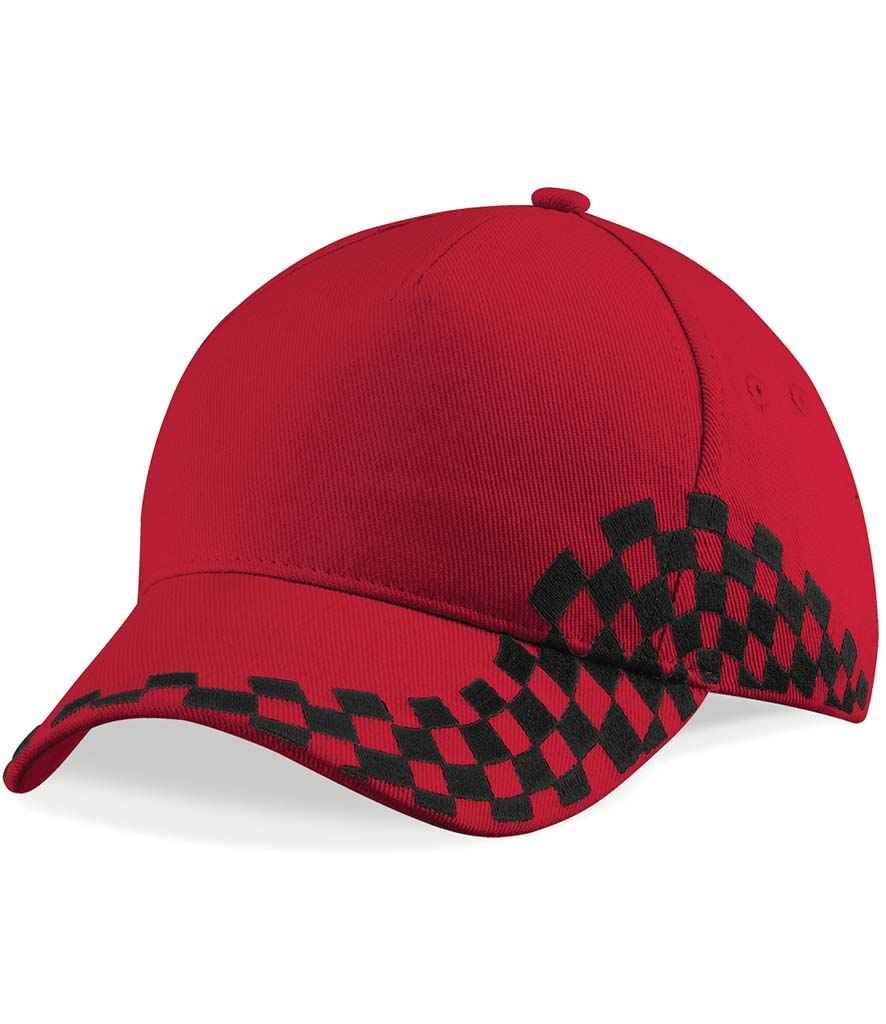 Beechfield Grand Prix Cap in ONE Classic Red by Beechfield — Custom branded clothing by Print Press, featuring premium embroidery produced in our specialist print lab in the UK.