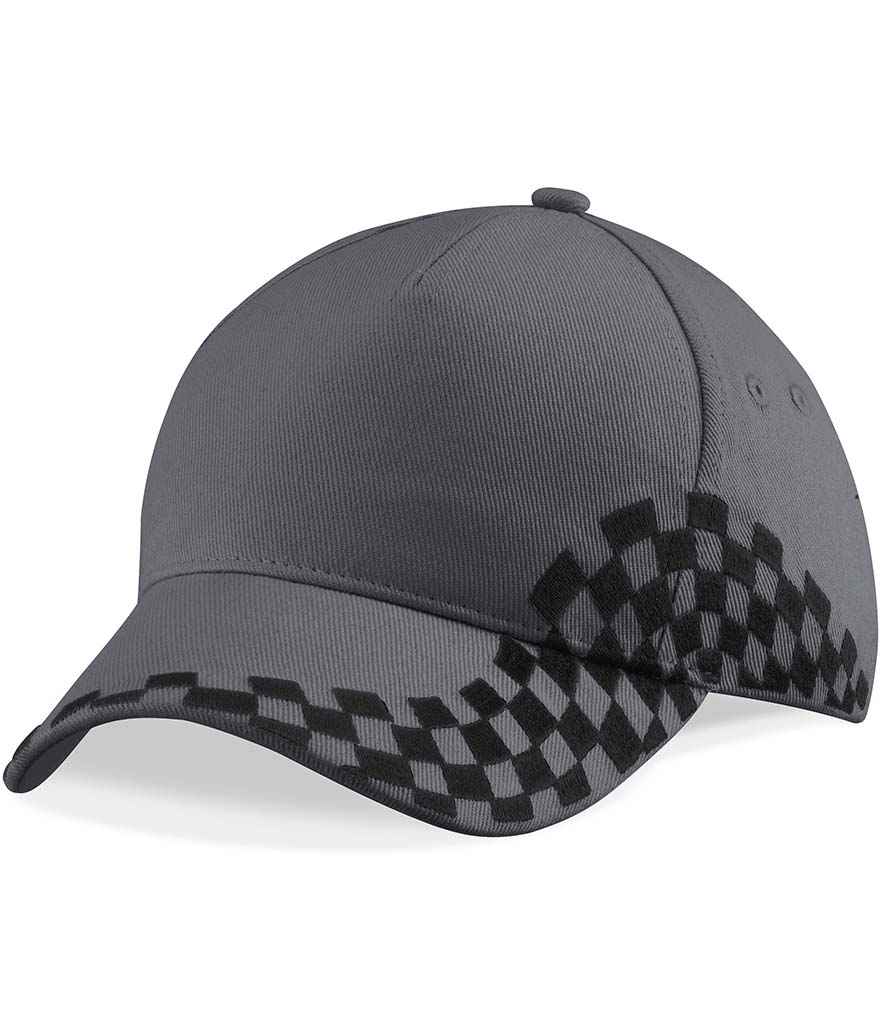 Beechfield Grand Prix Cap in ONE Graphite Grey by Beechfield — Custom branded clothing by Print Press, featuring premium embroidery produced in our specialist print lab in the UK.