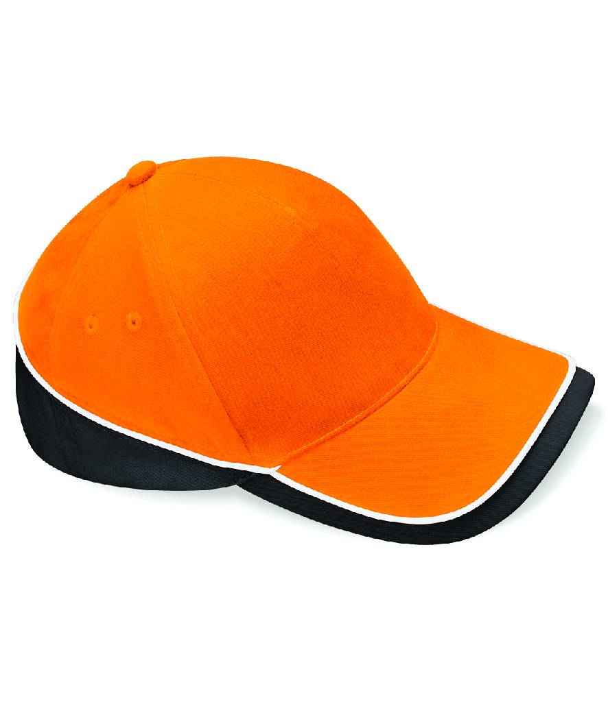 Beechfield Teamwear Competition Cap in ONE Orange Black White by Beechfield — Custom branded clothing by Print Press, featuring premium embroidery produced in our specialist print lab in the UK.
