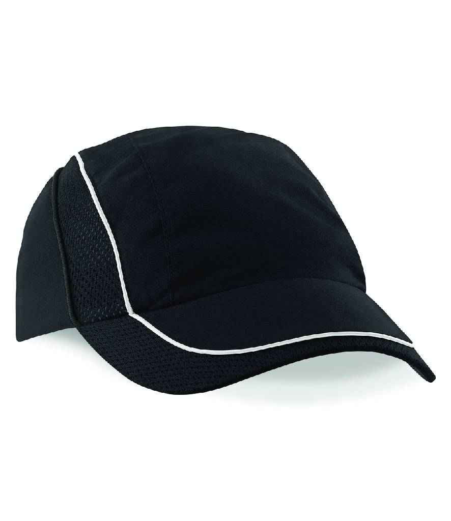 Beechfield Coolmax® Flow Mesh Cap in ONE Black by Beechfield — Custom branded clothing by Print Press, featuring premium embroidery produced in our specialist print lab in the UK.
