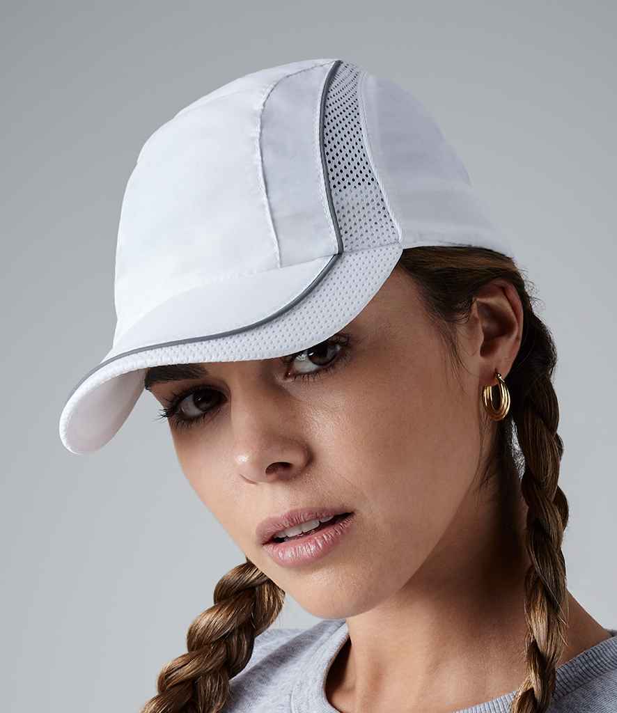 Beechfield Coolmax® Flow Mesh Cap in ONE White by Beechfield — Custom branded clothing by Print Press, featuring premium embroidery produced in our specialist print lab in the UK.