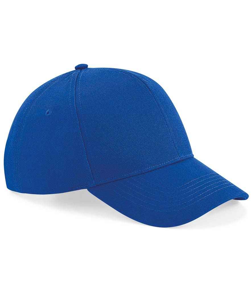 Beechfield Ultimate 6 Panel Cap in ONE Bright Royal by Beechfield — Custom branded clothing by Print Press, featuring premium embroidery produced in our specialist print lab in the UK.