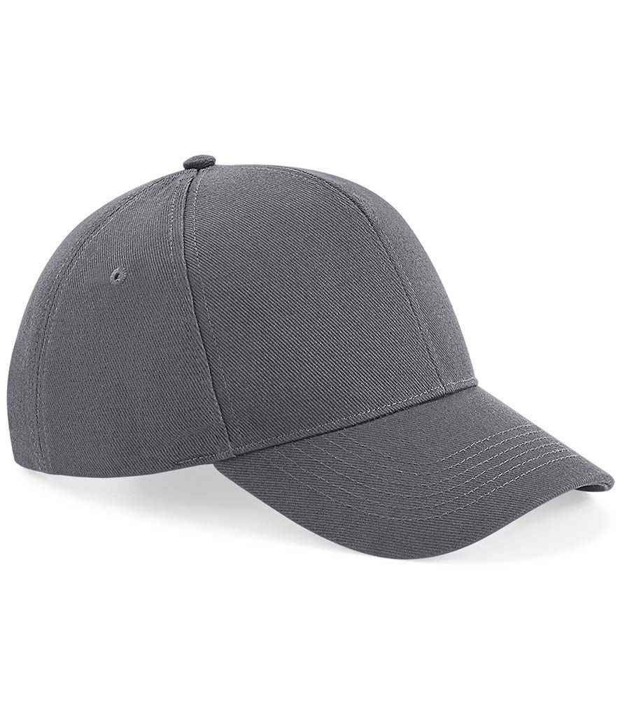 Beechfield Ultimate 6 Panel Cap in ONE Graphite Grey by Beechfield — Custom branded clothing by Print Press, featuring premium embroidery produced in our specialist print lab in the UK.