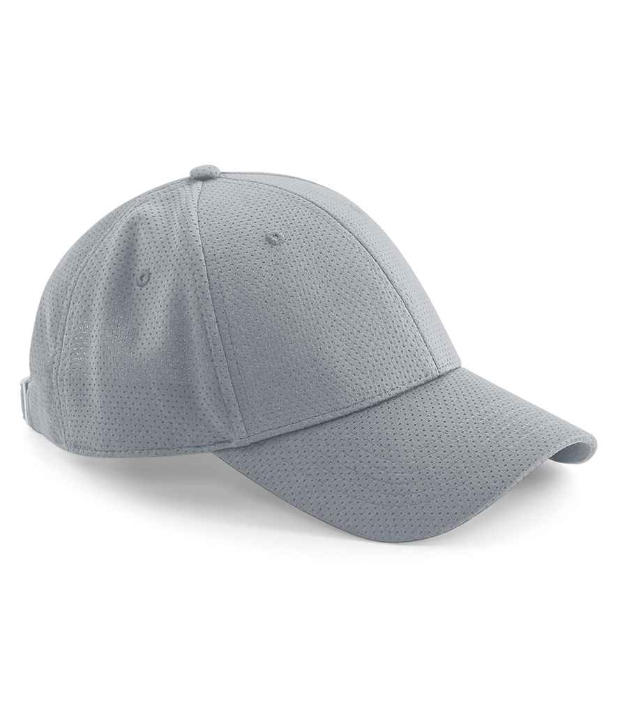 Beechfield Air Mesh 6 Panel Cap in ONE Light Grey by Beechfield — Custom branded clothing by Print Press, featuring premium embroidery produced in our specialist print lab in the UK.