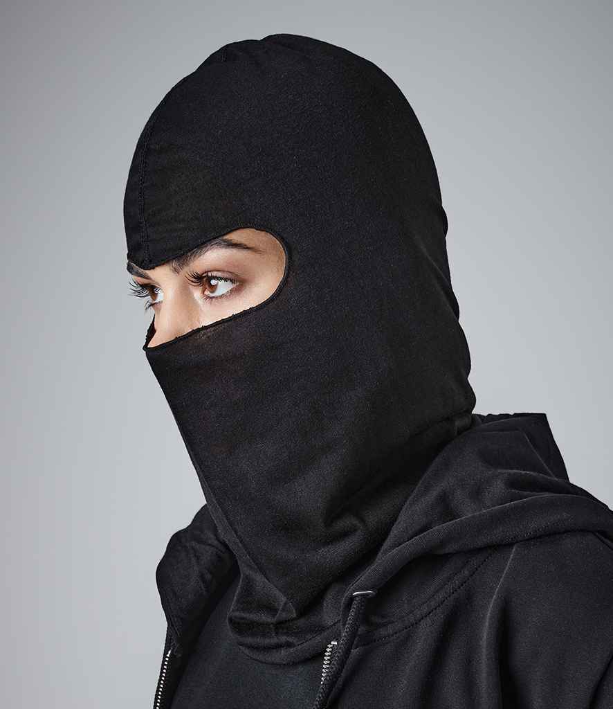 Beechfield Microfibre Balaclava in ONE Black by Beechfield — Custom branded clothing by Print Press, featuring premium embroidery produced in our specialist print lab in the UK.