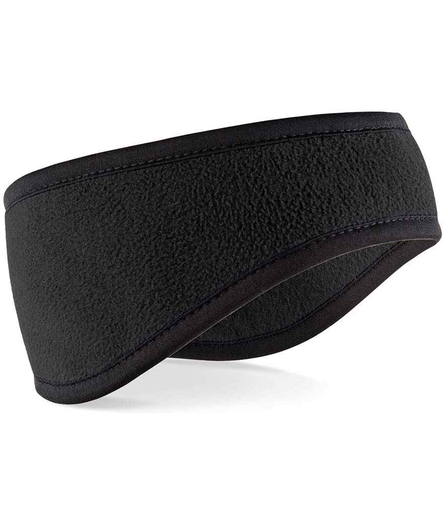 Beechfield Suprafleece® Aspen Headband in Black by Beechfield — Custom branded clothing by Print Press, featuring premium embroidery produced in our specialist print lab in the UK.