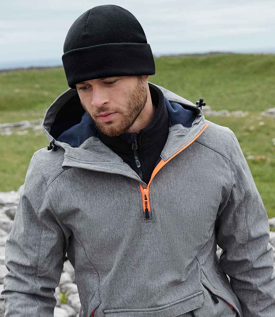 Beechfield Recycled Fleece Cuffed Beanie in ONE Black by Beechfield — Custom branded clothing by Print Press, featuring premium embroidery produced in our specialist print lab in the UK.