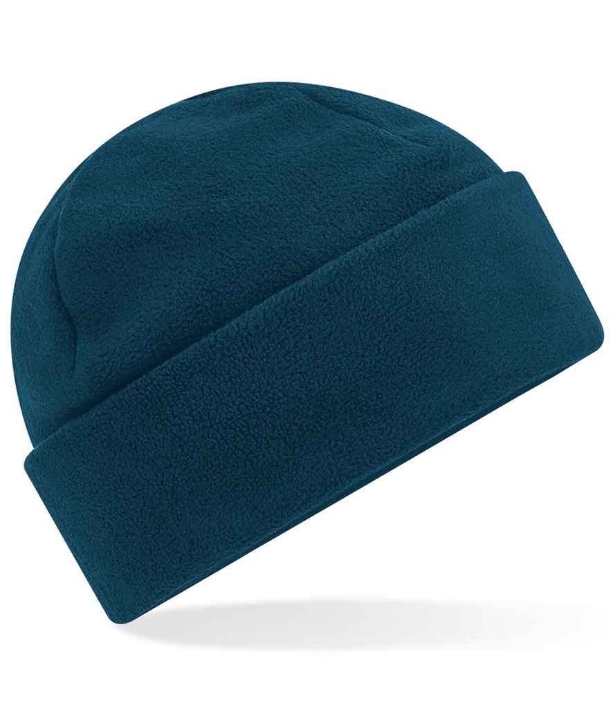 Beechfield Recycled Fleece Cuffed Beanie in ONE Petrol by Beechfield — Custom branded clothing by Print Press, featuring premium embroidery produced in our specialist print lab in the UK.