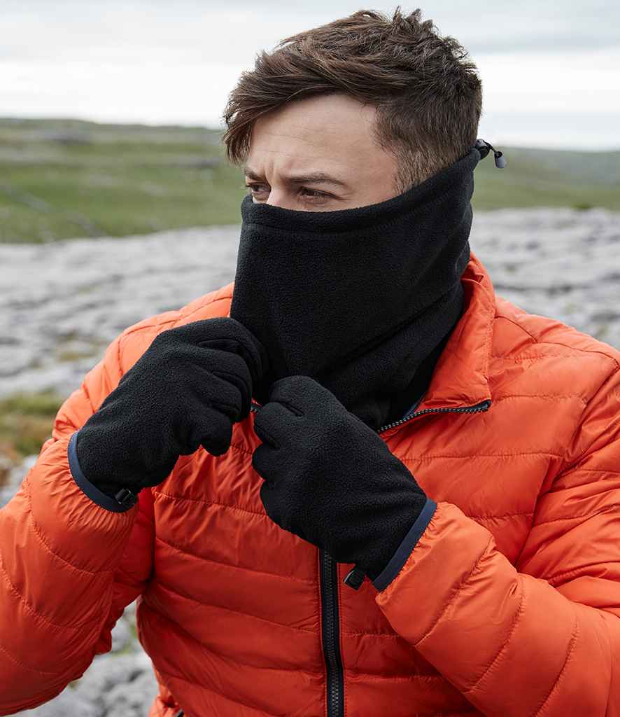 Beechfield Recycled Fleece Snood in ONE Black by Beechfield — Custom branded clothing by Print Press, featuring premium embroidery produced in our specialist print lab in the UK.