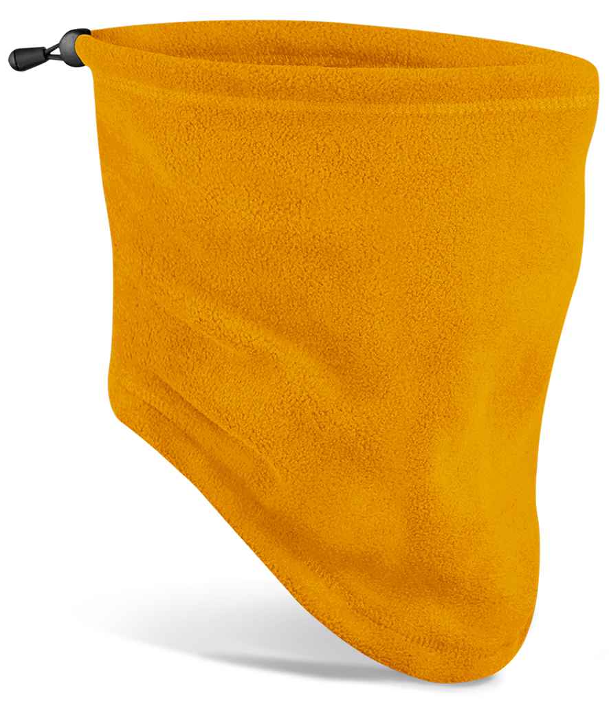 Beechfield Recycled Fleece Snood in ONE Mustard by Beechfield — Custom branded clothing by Print Press, featuring premium embroidery produced in our specialist print lab in the UK.