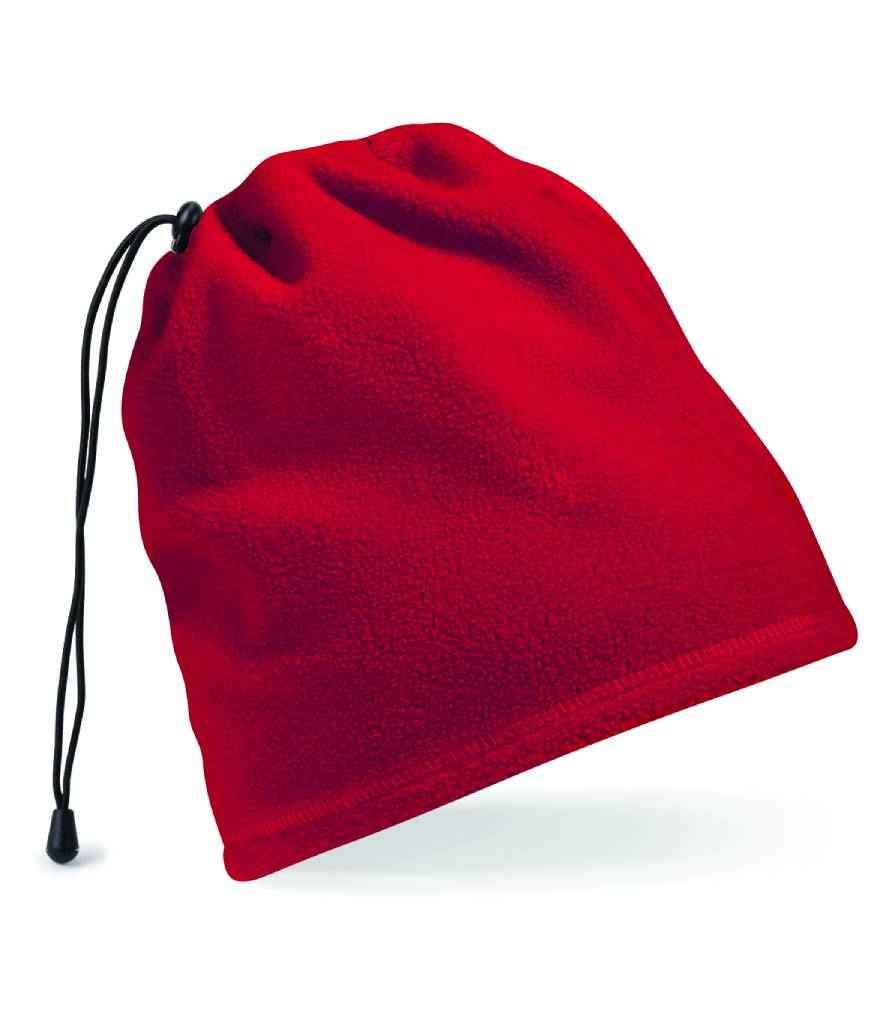 Beechfield Suprafleece® Snood/Hat Combo in ONE Classic Red by Beechfield — Custom branded clothing by Print Press, featuring premium embroidery produced in our specialist print lab in the UK.
