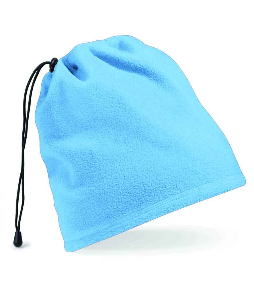 Beechfield Suprafleece® Snood/Hat Combo in ONE Sky Blue by Beechfield — Custom branded clothing by Print Press, featuring premium embroidery produced in our specialist print lab in the UK.