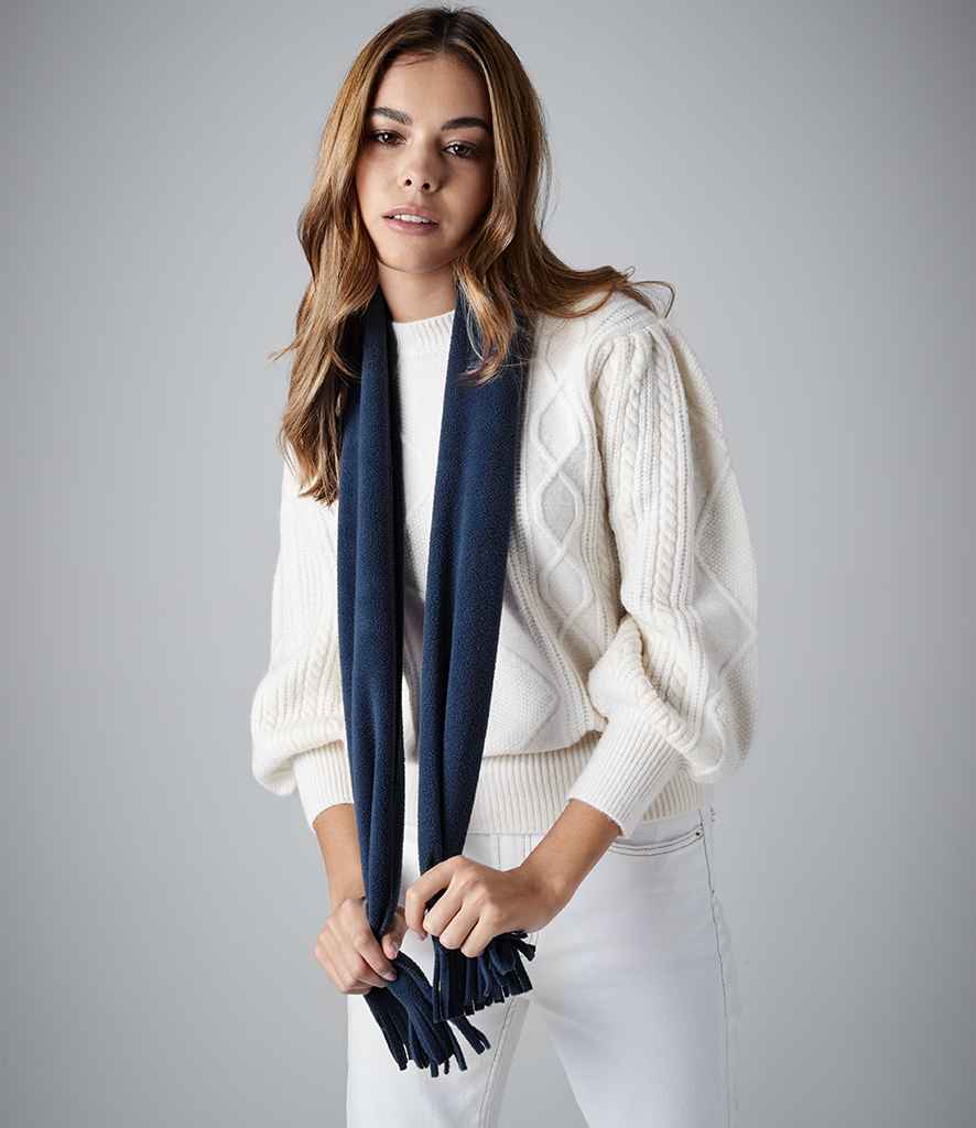 Beechfield Suprafleece® Dolomite Scarf in ONE French Navy by Beechfield — Custom branded clothing by Print Press, featuring premium embroidery produced in our specialist print lab in the UK.
