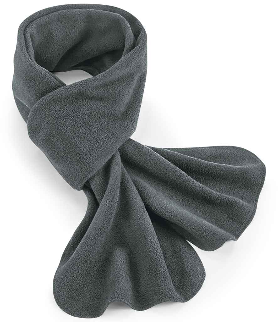 Beechfield Recycled Fleece Scarf in ONE Steel Grey by Beechfield — Custom branded clothing by Print Press, featuring premium embroidery produced in our specialist print lab in the UK.