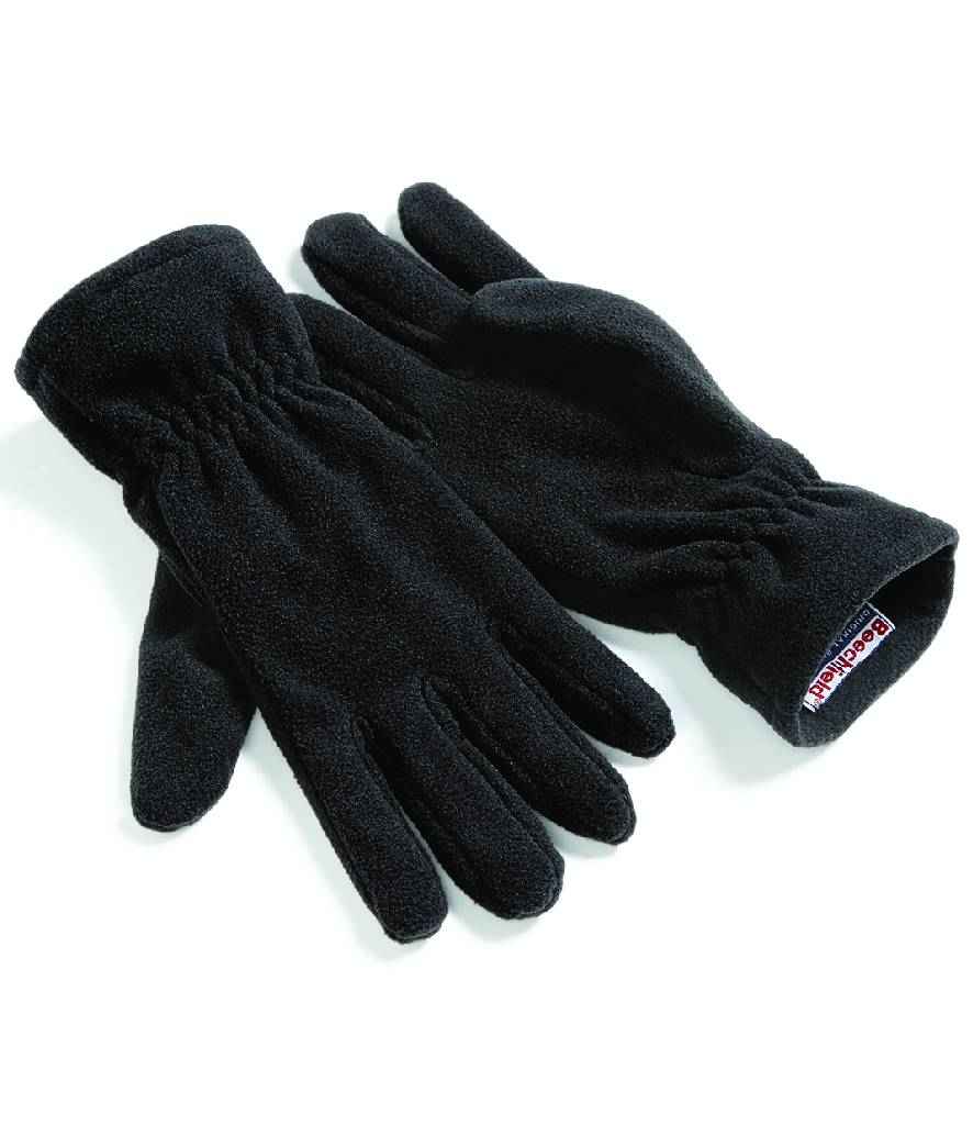 Beechfield Suprafleece® Alpine Gloves in Black by Beechfield — Custom branded clothing by Print Press, featuring premium embroidery produced in our specialist print lab in the UK.