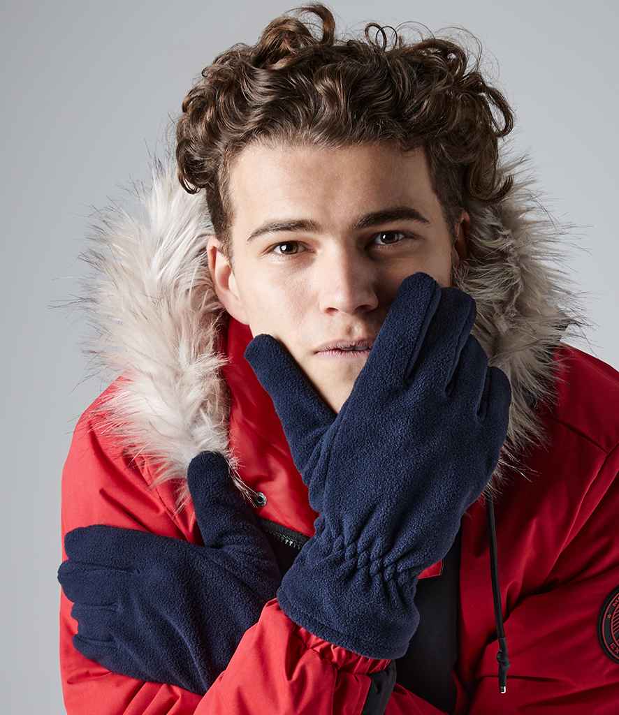 Beechfield Suprafleece® Alpine Gloves in French Navy by Beechfield — Custom branded clothing by Print Press, featuring premium embroidery produced in our specialist print lab in the UK.
