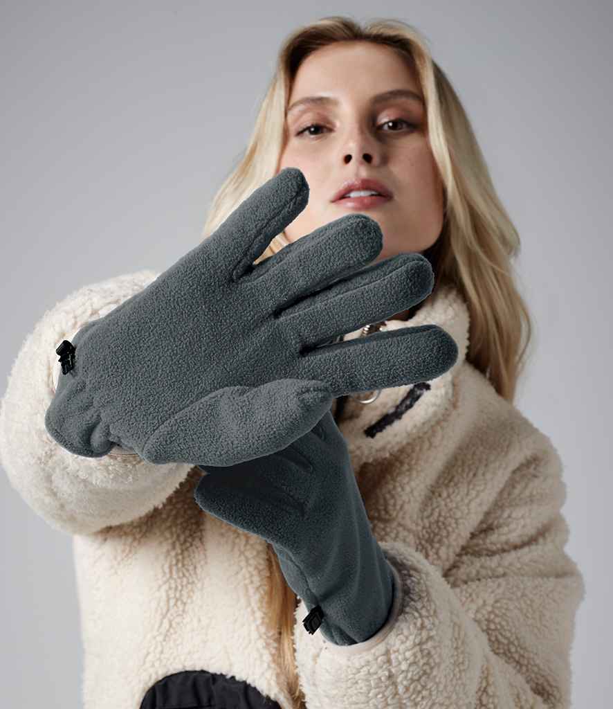 Beechfield Recycled Fleece Gloves in Steel Grey by Beechfield — Custom branded clothing by Print Press, featuring premium embroidery produced in our specialist print lab in the UK.