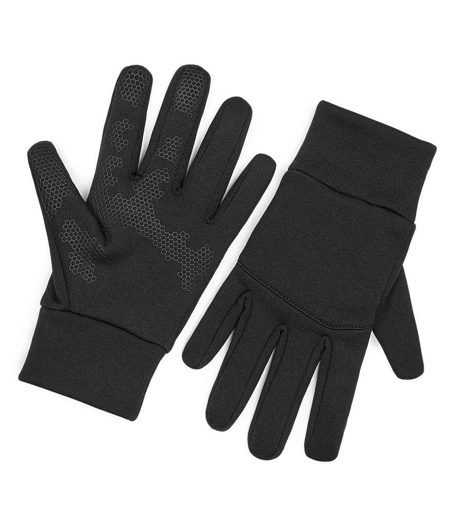 Beechfield Sports Tech Soft Shell Gloves in Black by Beechfield — Custom branded clothing by Print Press, featuring premium embroidery produced in our specialist print lab in the UK.
