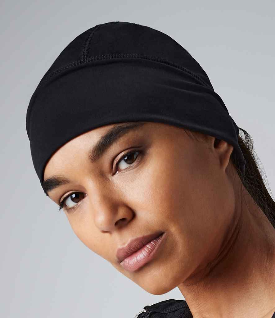 Beechfield Sports Tech Soft Shell Beanie in ONE Black by Beechfield — Custom branded clothing by Print Press, featuring premium embroidery produced in our specialist print lab in the UK.