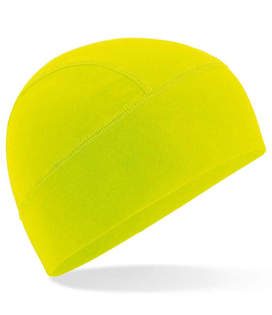 Beechfield Sports Tech Soft Shell Beanie in ONE Fluorescent Yellow by Beechfield — Custom branded clothing by Print Press, featuring premium embroidery produced in our specialist print lab in the UK.