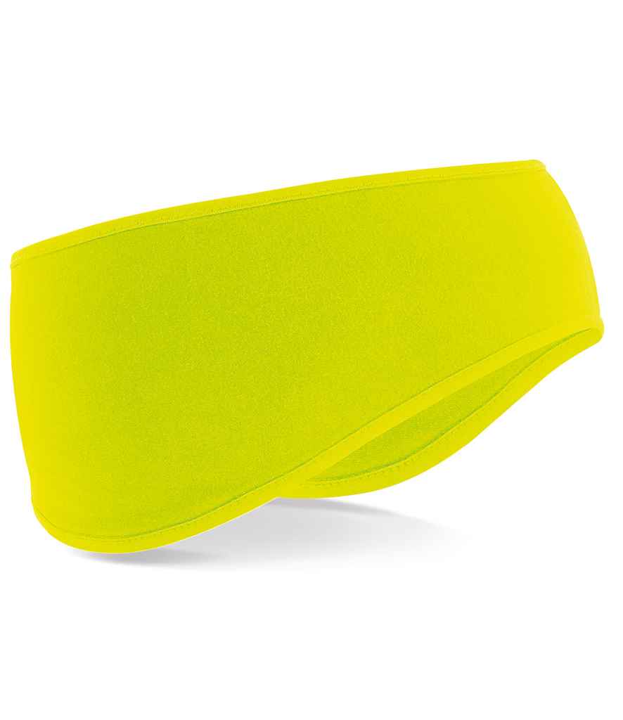 Beechfield Sports Tech Soft Shell Headband in ONE Fluorescent Yellow by Beechfield — Custom branded clothing by Print Press, featuring premium embroidery produced in our specialist print lab in the UK.