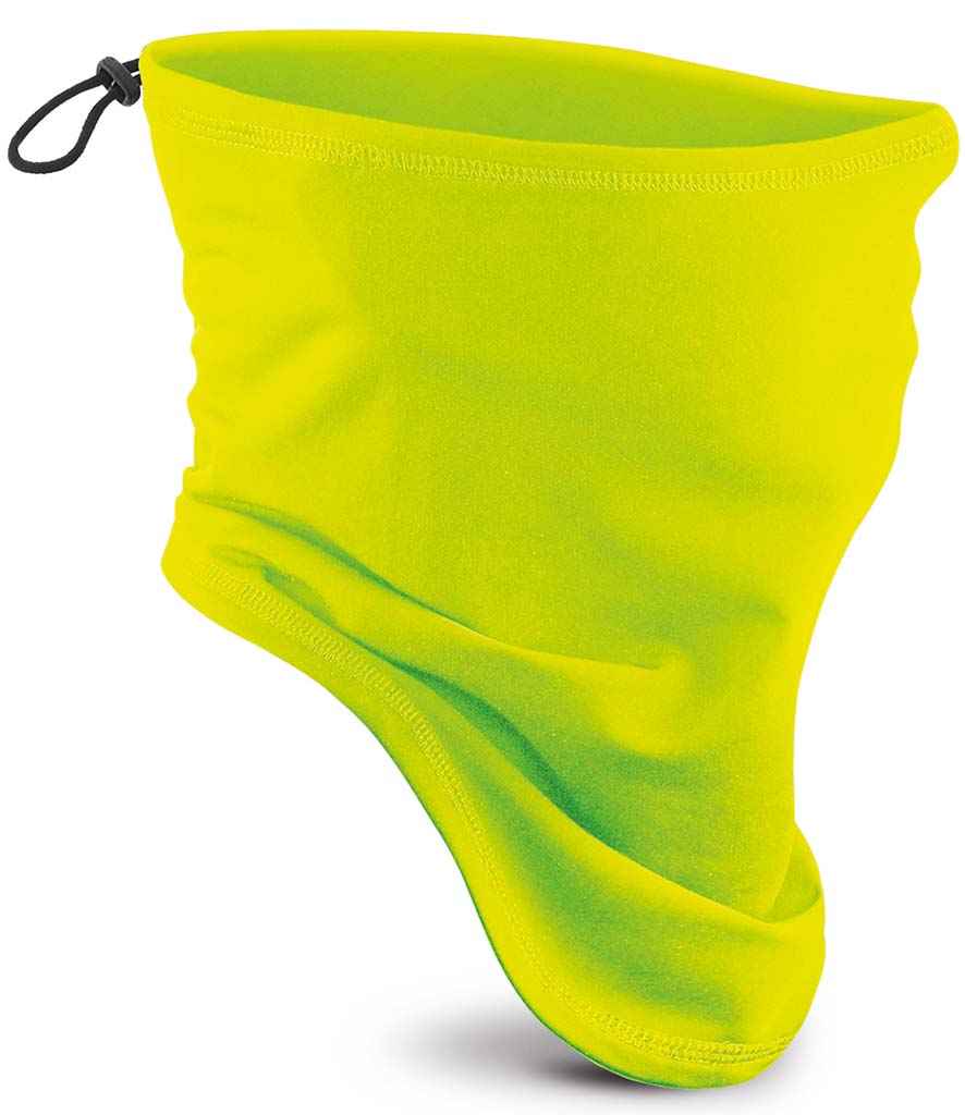 Beechfield Sports Tech Soft Shell Neck Warmer in ONE Fluorescent Yellow by Beechfield — Custom branded clothing by Print Press, featuring premium embroidery produced in our specialist print lab in the UK.