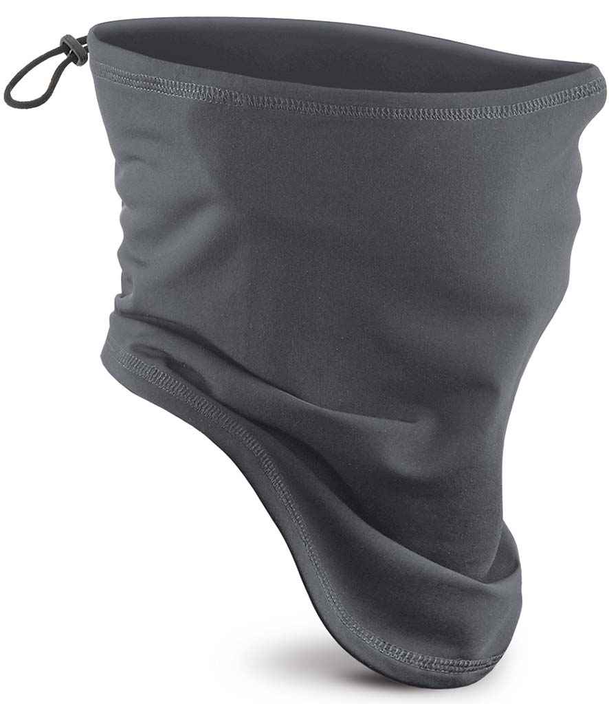 Beechfield Sports Tech Soft Shell Neck Warmer in ONE Graphite Grey by Beechfield — Custom branded clothing by Print Press, featuring premium embroidery produced in our specialist print lab in the UK.