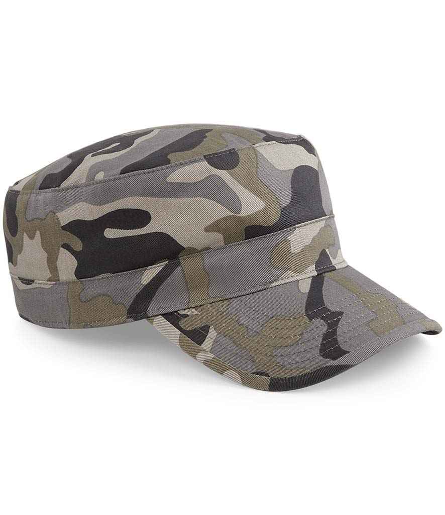 Beechfield Camo Army Cap in ONE Field Camo by Beechfield — Custom branded clothing by Print Press, featuring premium embroidery produced in our specialist print lab in the UK.
