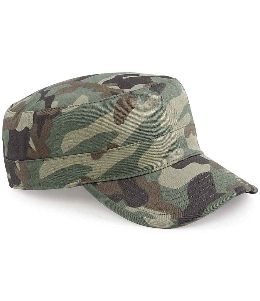 Beechfield Camo Army Cap in ONE Jungle Camo by Beechfield — Custom branded clothing by Print Press, featuring premium embroidery produced in our specialist print lab in the UK.