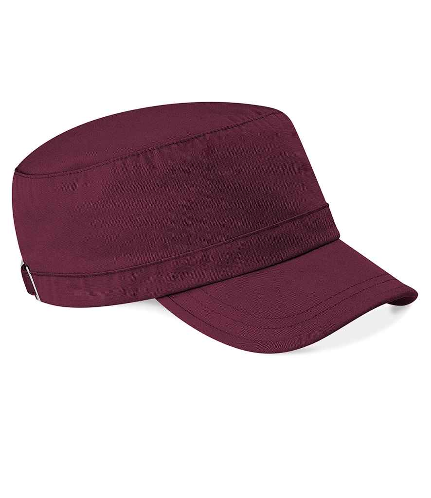 Beechfield Army Cap in ONE Burgundy by Beechfield — Custom branded clothing by Print Press, featuring premium embroidery produced in our specialist print lab in the UK.