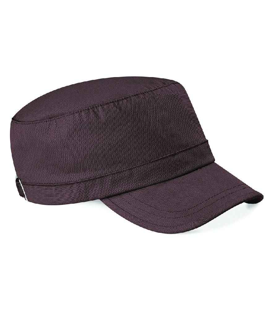 Beechfield Army Cap in ONE Chocolate by Beechfield — Custom branded clothing by Print Press, featuring premium embroidery produced in our specialist print lab in the UK.