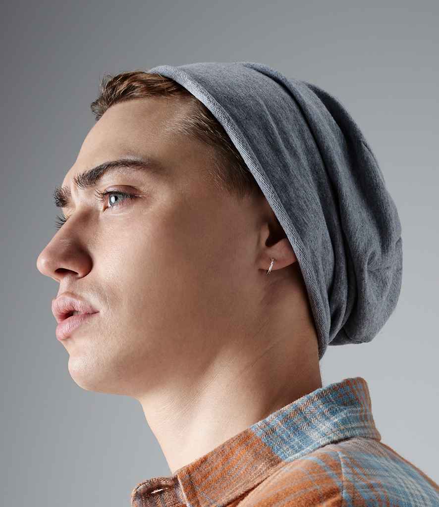 Beechfield Jersey Beanie in ONE Heather Grey by Beechfield — Custom branded clothing by Print Press, featuring premium embroidery produced in our specialist print lab in the UK.
