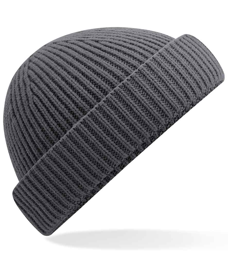 Beechfield Recycled Harbour Beanie in ONE Graphite Grey by Beechfield — Custom branded clothing by Print Press, featuring premium embroidery produced in our specialist print lab in the UK.