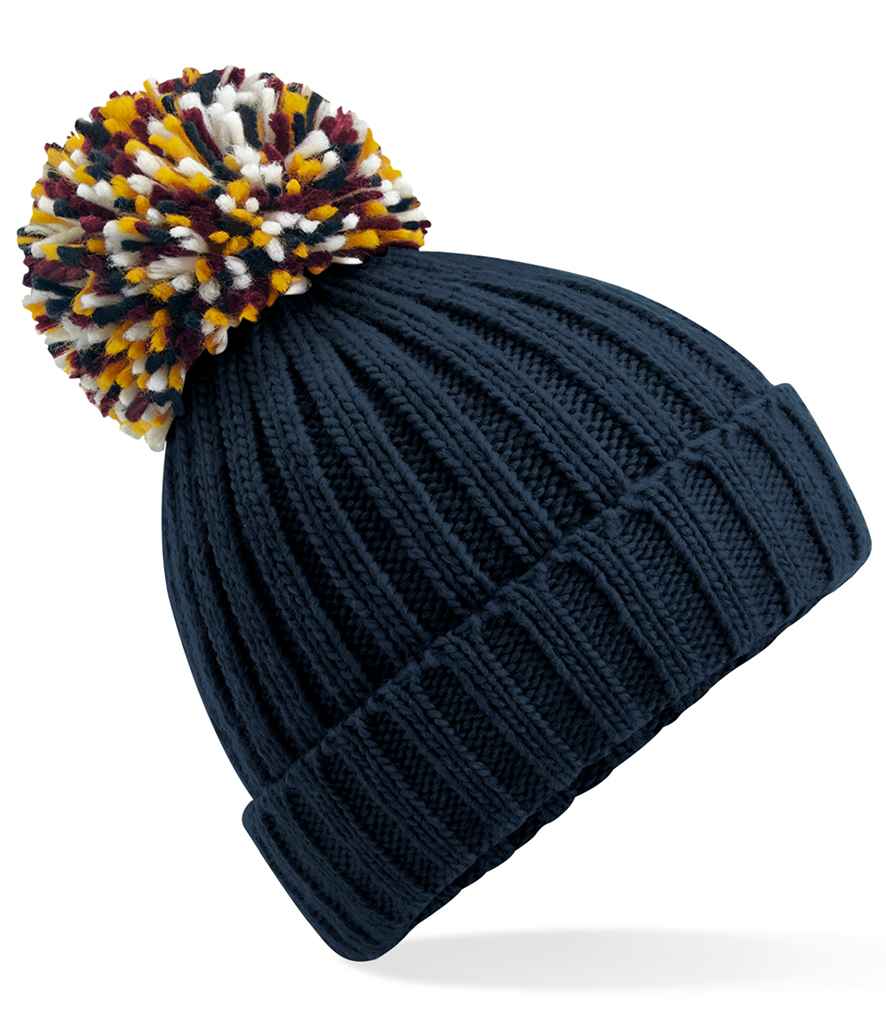 Beechfield Hygge Beanie in ONE French Navy by Beechfield — Custom branded clothing by Print Press, featuring premium embroidery produced in our specialist print lab in the UK.
