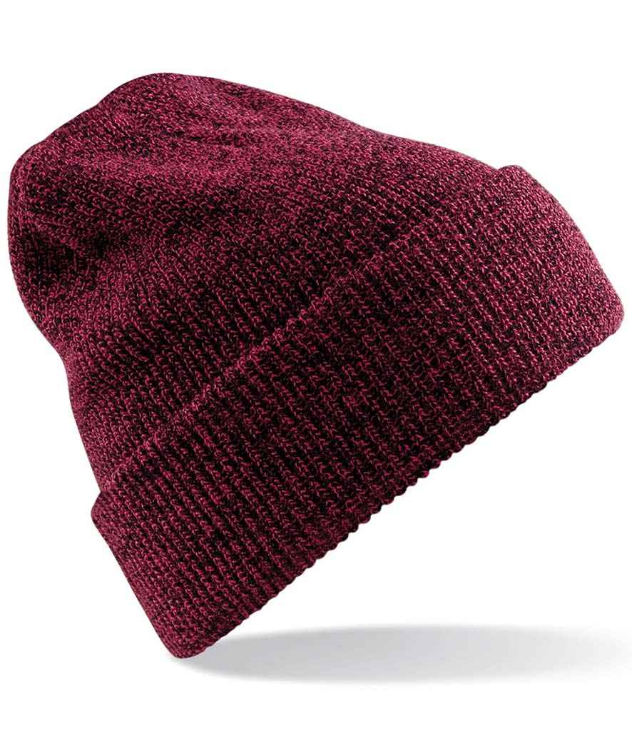Beechfield Heritage Beanie in ONE Antique Burgundy by Beechfield — Custom branded clothing by Print Press, featuring premium embroidery produced in our specialist print lab in the UK.
