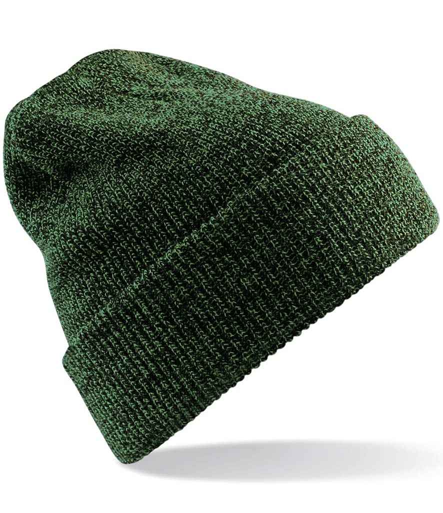 Beechfield Heritage Beanie in ONE Antique Moss by Beechfield — Custom branded clothing by Print Press, featuring premium embroidery produced in our specialist print lab in the UK.