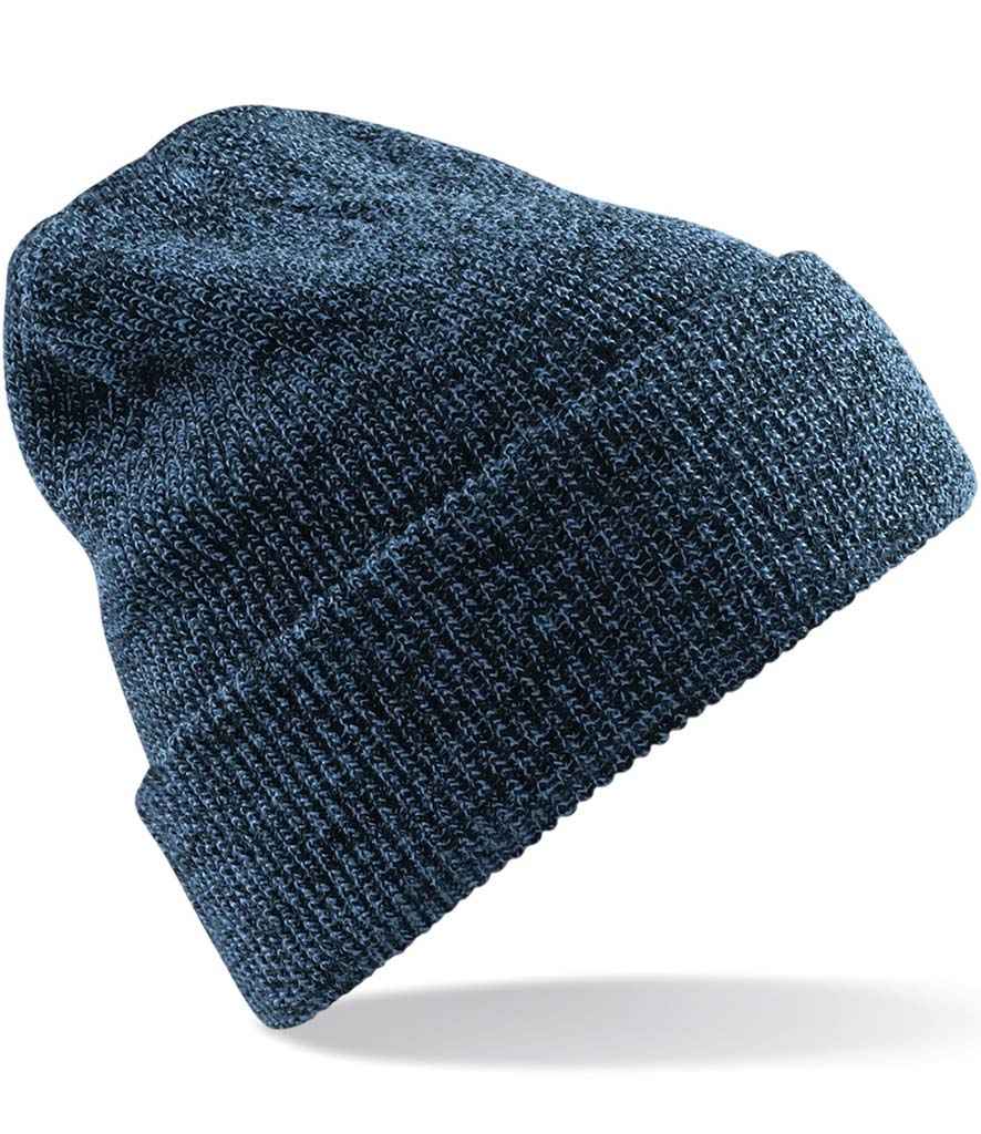 Beechfield Heritage Beanie in ONE Antique Petrol by Beechfield — Custom branded clothing by Print Press, featuring premium embroidery produced in our specialist print lab in the UK.