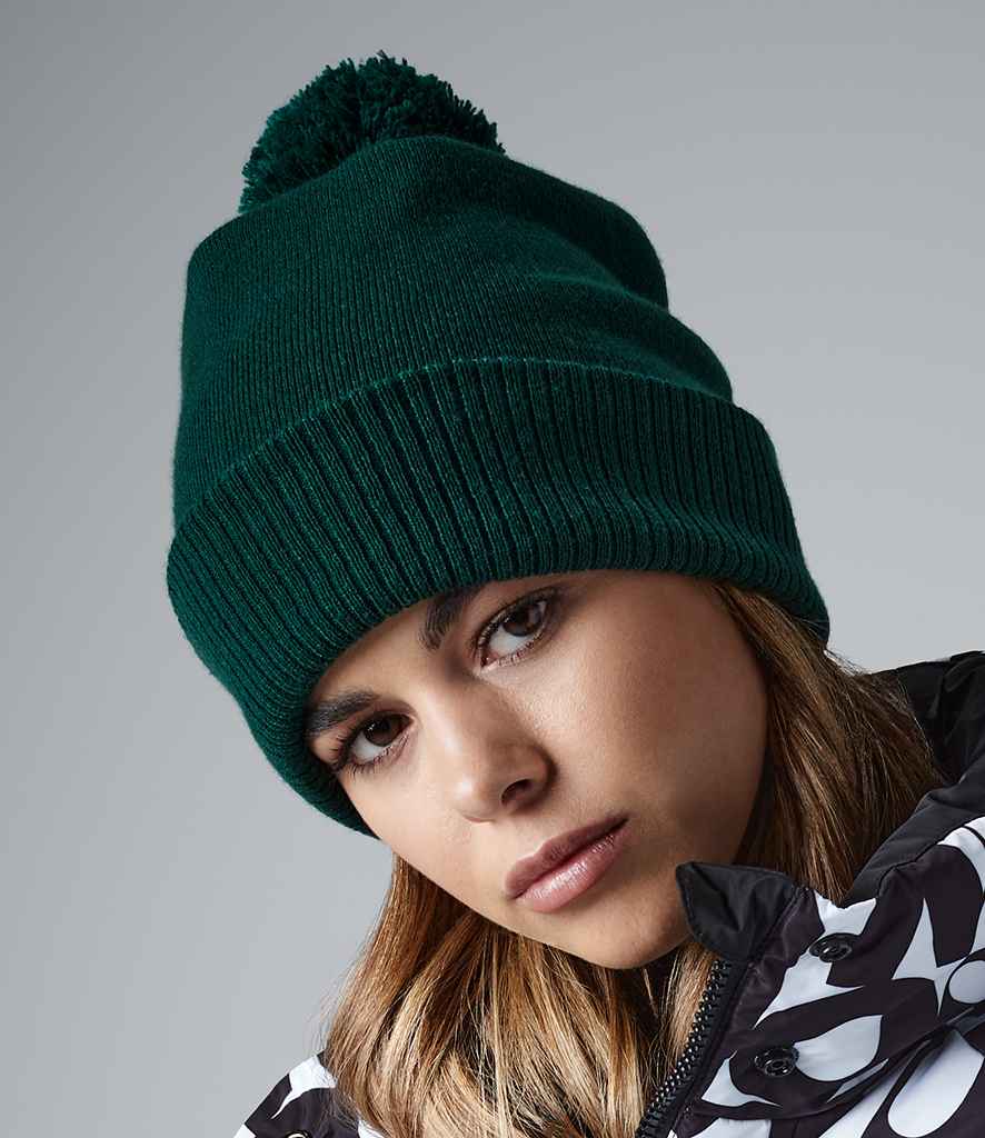Beechfield Thermal Snowstar® Beanie in ONE Bottle Green by Beechfield — Custom branded clothing by Print Press, featuring premium embroidery produced in our specialist print lab in the UK.