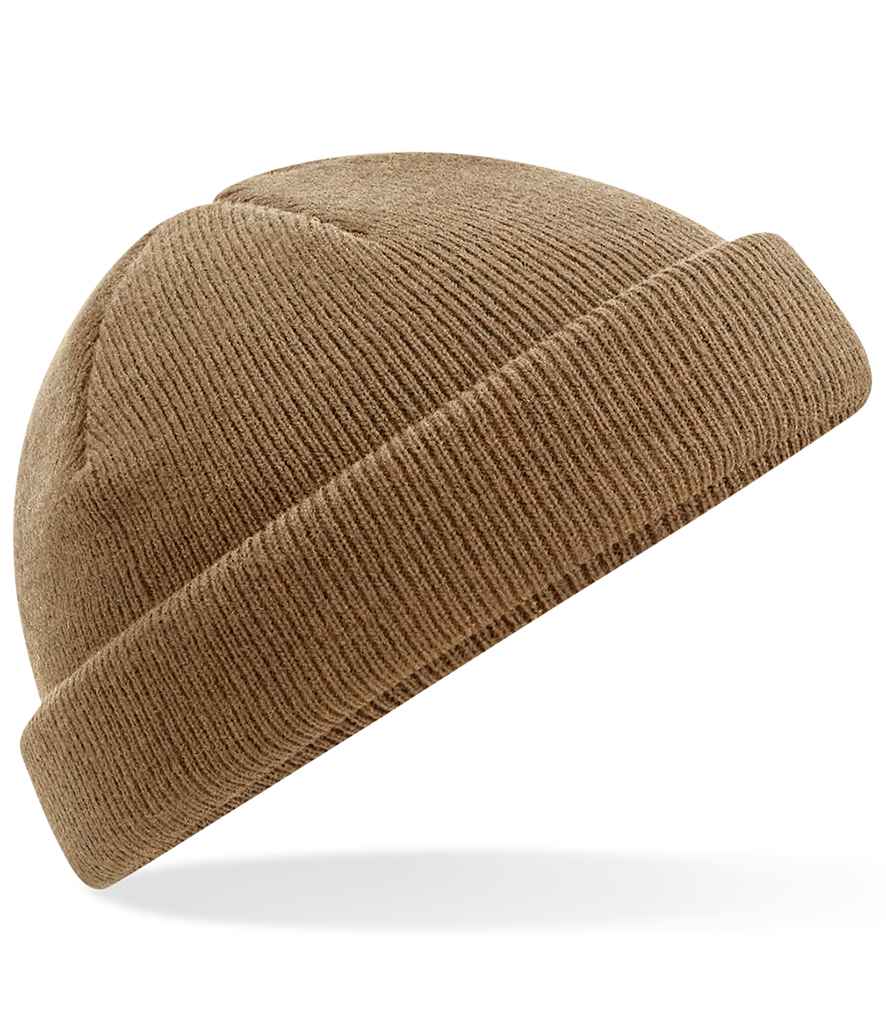 Beechfield Recycled Mini Fisherman Beanie in ONE Biscuit by Beechfield — Custom branded clothing by Print Press, featuring premium embroidery produced in our specialist print lab in the UK.