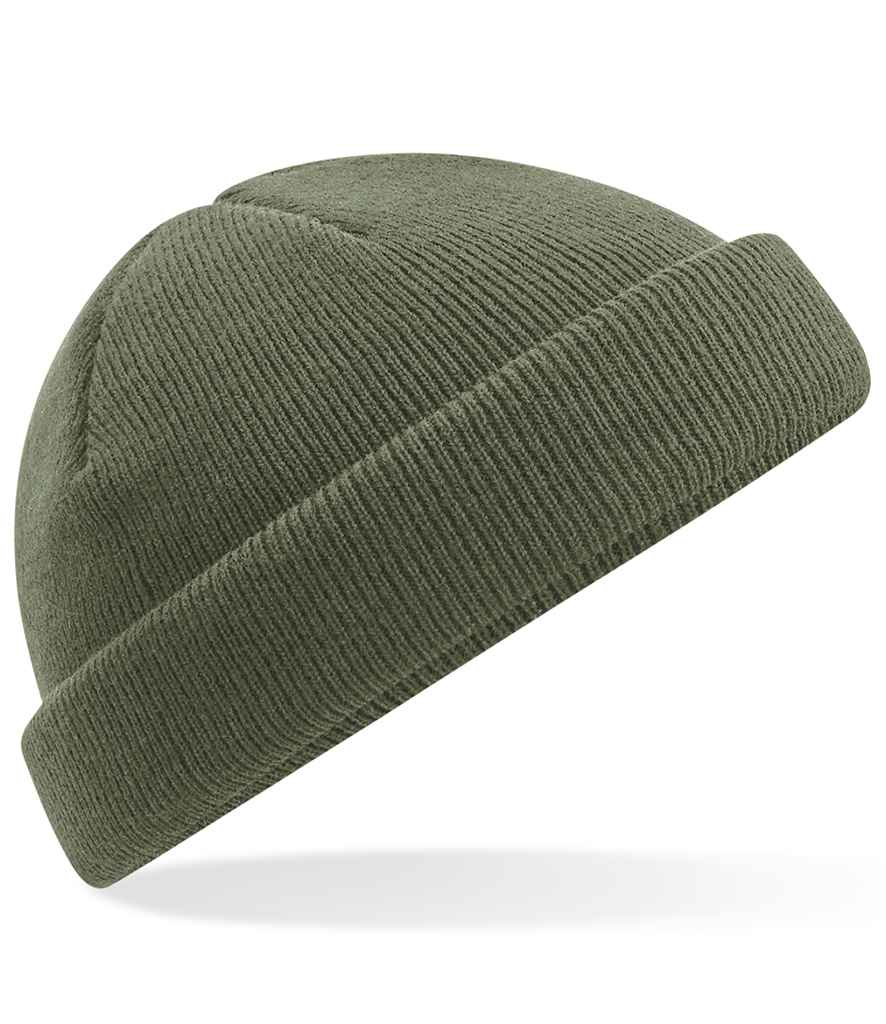 Beechfield Recycled Mini Fisherman Beanie in ONE Olive Green by Beechfield — Custom branded clothing by Print Press, featuring premium embroidery produced in our specialist print lab in the UK.