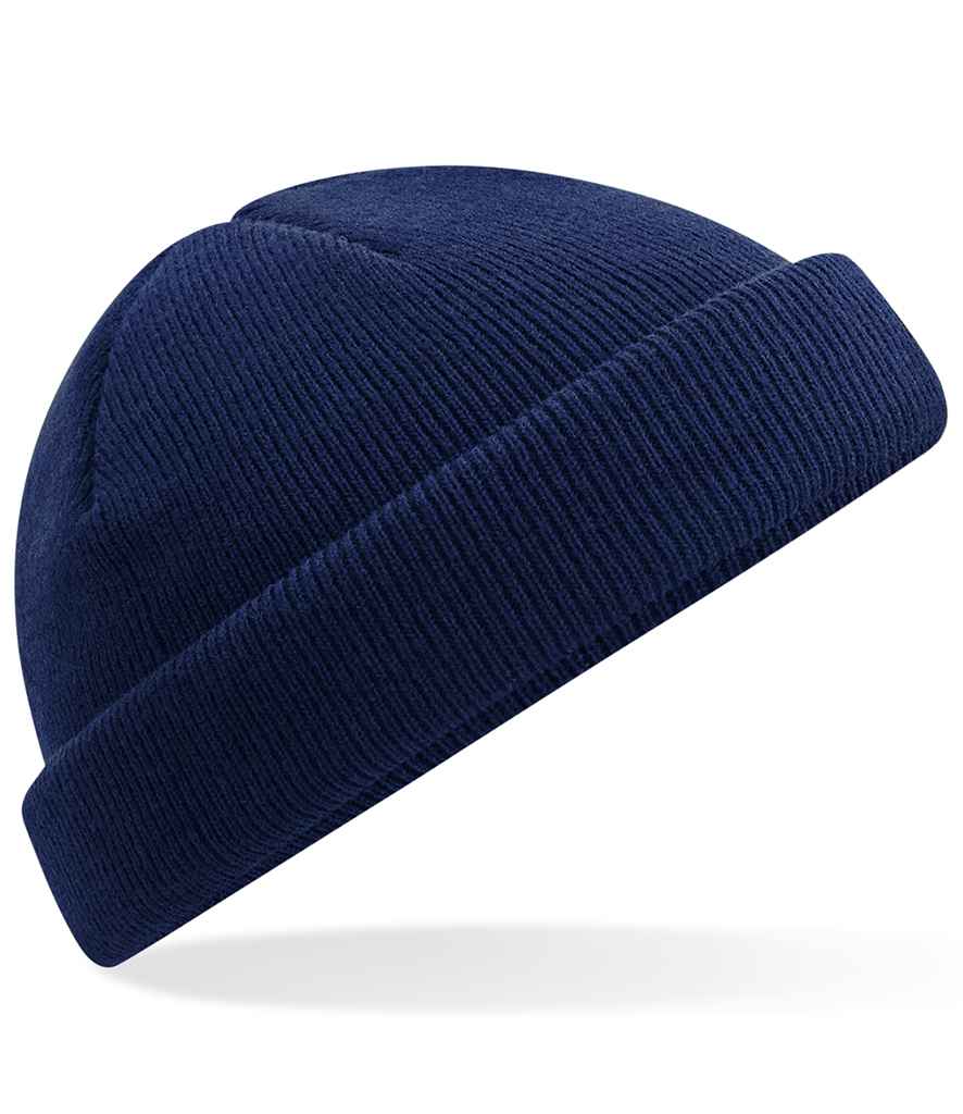 Beechfield Recycled Mini Fisherman Beanie in ONE Oxford Navy by Beechfield — Custom branded clothing by Print Press, featuring premium embroidery produced in our specialist print lab in the UK.
