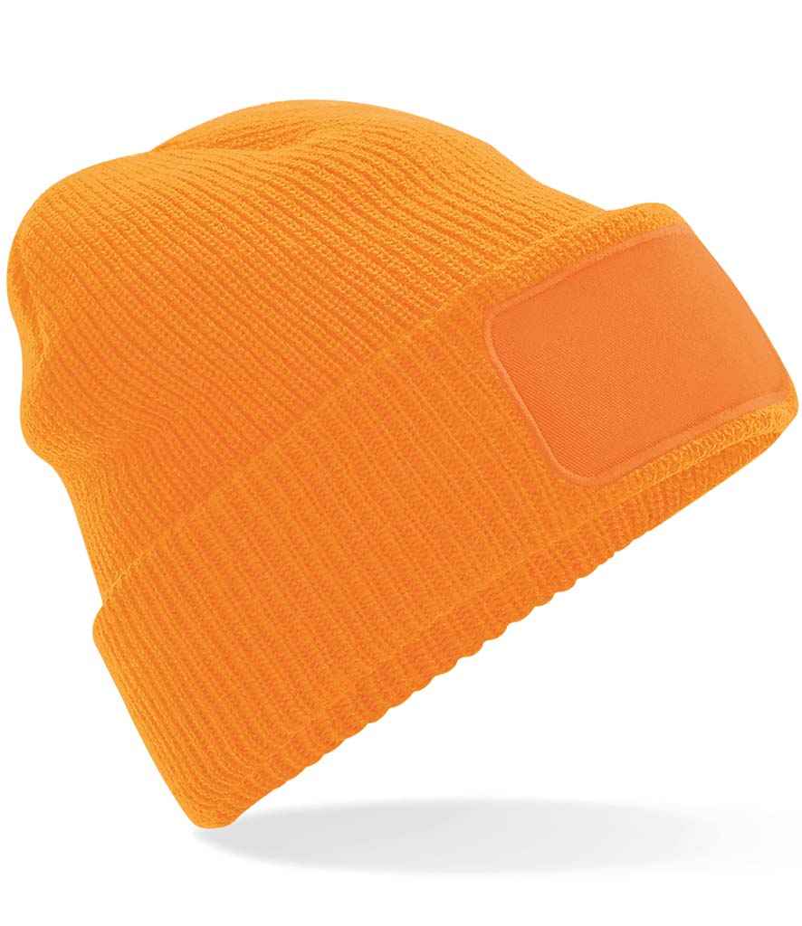 Beechfield Thinsulate™ Patch Beanie in ONE Fluorescent Orange by Beechfield — Custom branded clothing by Print Press, featuring premium embroidery produced in our specialist print lab in the UK.