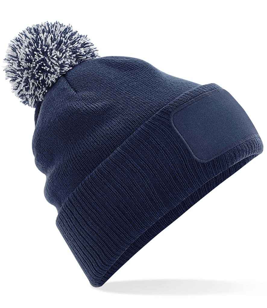 Beechfield Snowstar® Printers Beanie in ONE French Navy Light Grey by Beechfield — Custom branded clothing by Print Press, featuring premium embroidery produced in our specialist print lab in the UK.